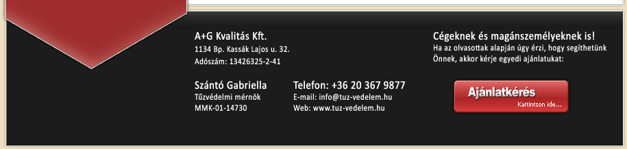 t�zv�delem, t�zv�delmi szab�lyzat aj�nlatk�r�s